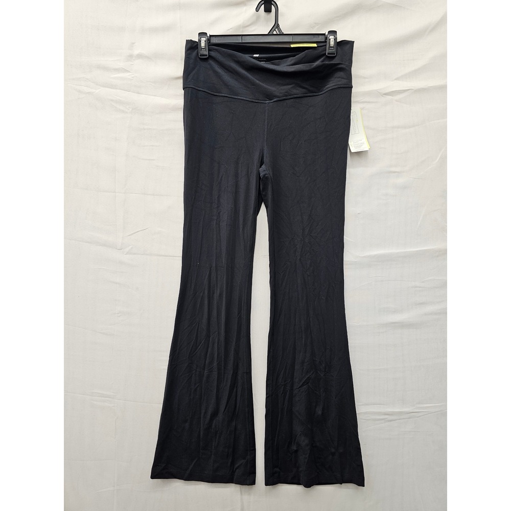All in Motion Womens Crossover Flare Leggings Black Nylon Blend Workout Size XXL